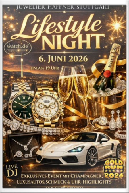 Gold-Run SportwagenTour -  Lifestyle Night Juwelier Häffner