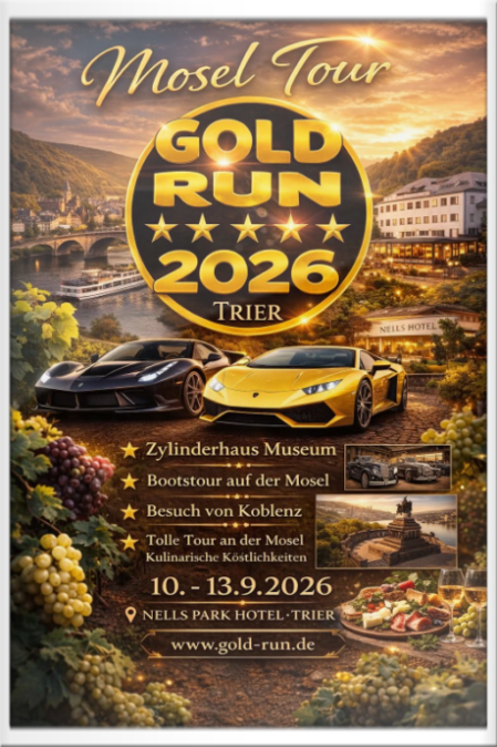 Gold-Run Sportwagenausfahrt - Mosel-Tour 2026